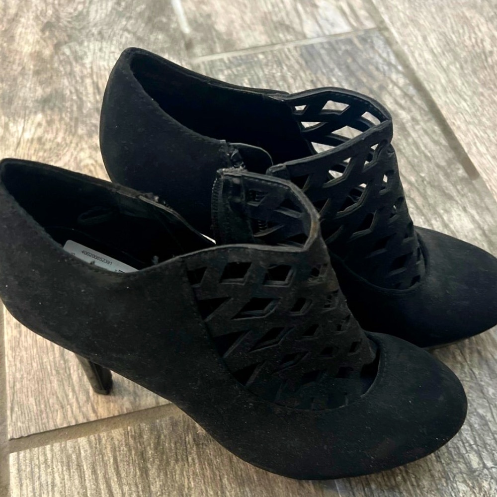 Booties high heel impo shoe woman zipper boot size 6